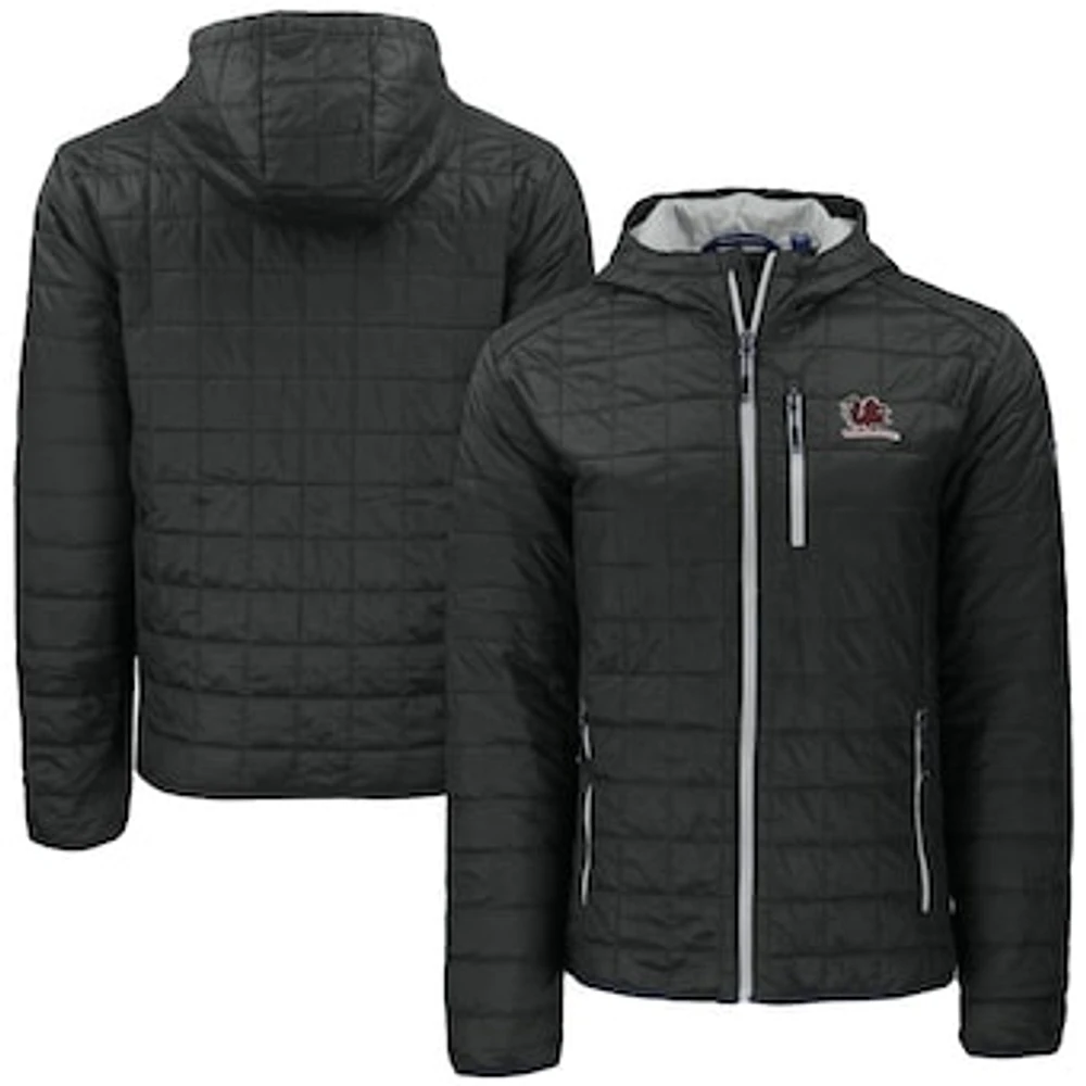 Men's Cutter & Buck Black South Carolina Gamecocks Vault Rainier Primaloft Eco Full-Zip Hooded Jacket