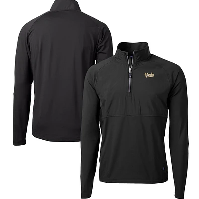 Men's Cutter & Buck Vanderbilt Commodores DryTec Adapt Eco Knit Hybrid Recycled Raglan Quarter-Zip Jacket