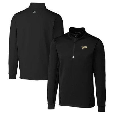 Men's Cutter & Buck Vanderbilt Commodores Vault DryTec Traverse Stretch Quarter-Zip Pullover