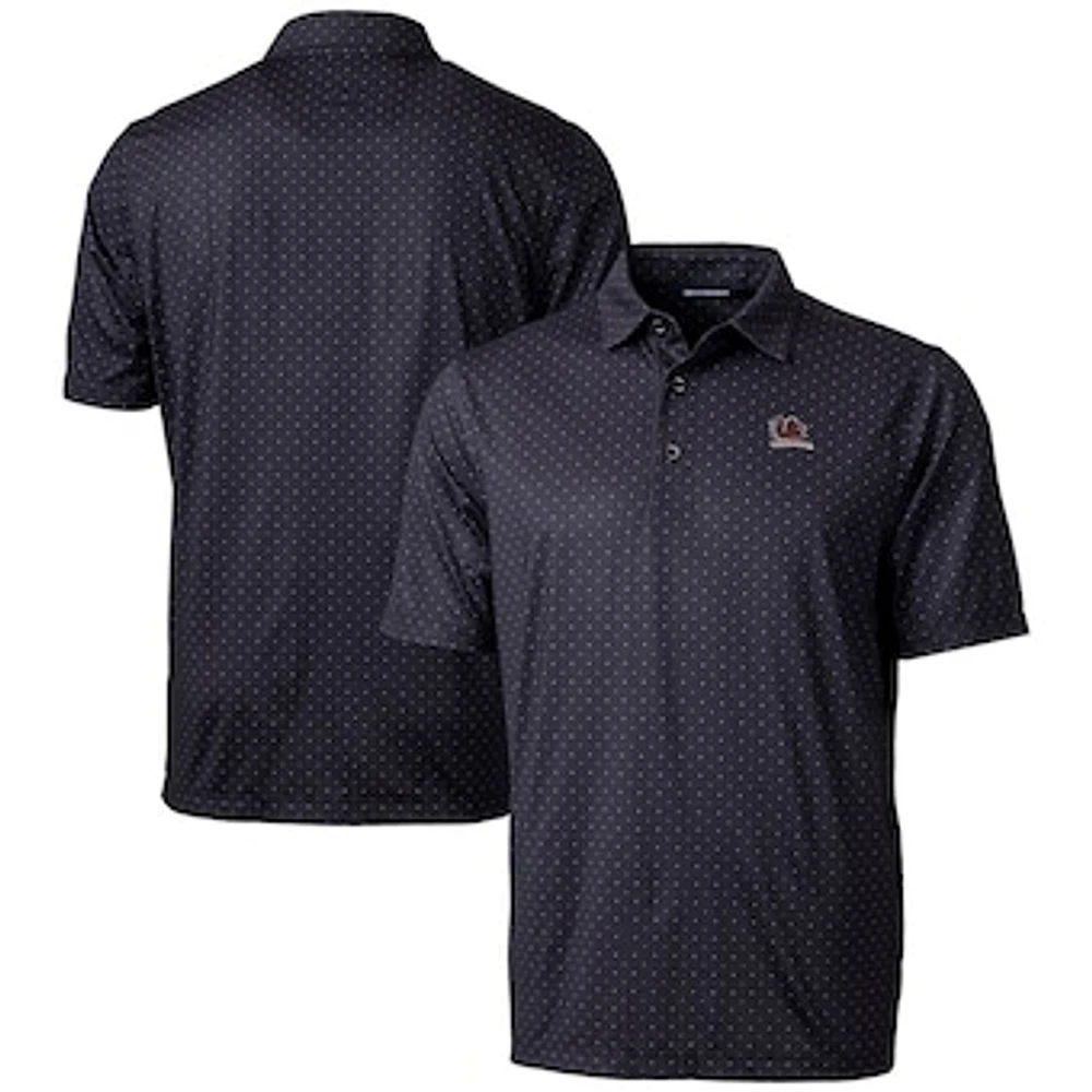 Men's Cutter & Buck Black South Carolina Gamecocks Vault DryTec Pike Double Dot Print Stretch Polo