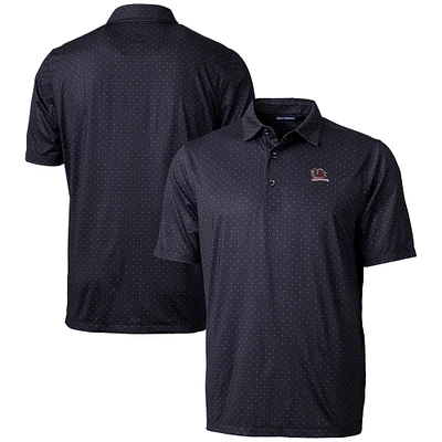 Men's Cutter & Buck Black South Carolina Gamecocks Vault DryTec Pike Double Dot Print Stretch Polo