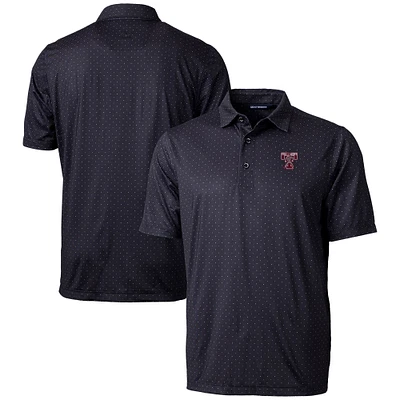 Men's Cutter & Buck Black Texas A&M Aggies Vault DryTec Pike Double Dot Print Stretch Polo