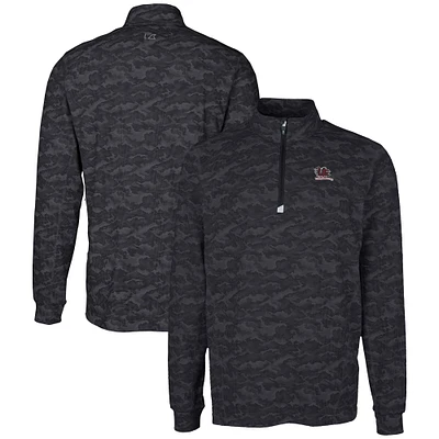 Men's Cutter & Buck South Carolina Gamecocks Vault DryTec Traverse Camo Print Stretch Quarter-Zip Jacket