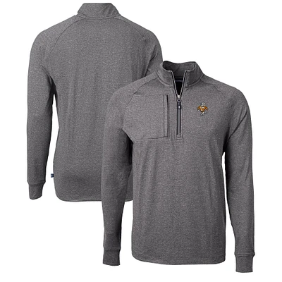 Men's Cutter & Buck Heather Tennessee Volunteers Vault Adapt Eco Knit Heathered Recycled Raglan Quarter-Zip Top