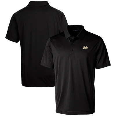 Men's Cutter & Buck Black Vanderbilt Commodores Vault Prospect Textured Stretch Polo