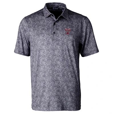 Men's Cutter & Buck Black Texas A&M Aggies Pike Constellation Print Stretch DryTec Polo