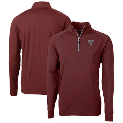 Men's Cutter & Buck Maroon Texas A&M Aggies Vault Adapt Eco Knit Stretch Recycled DryTec Quarter-Zip Top