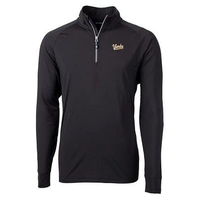 Men's Cutter & Buck Vanderbilt Commodores Vault Adapt Eco Knit Stretch Recycled DryTec Quarter-Zip Top