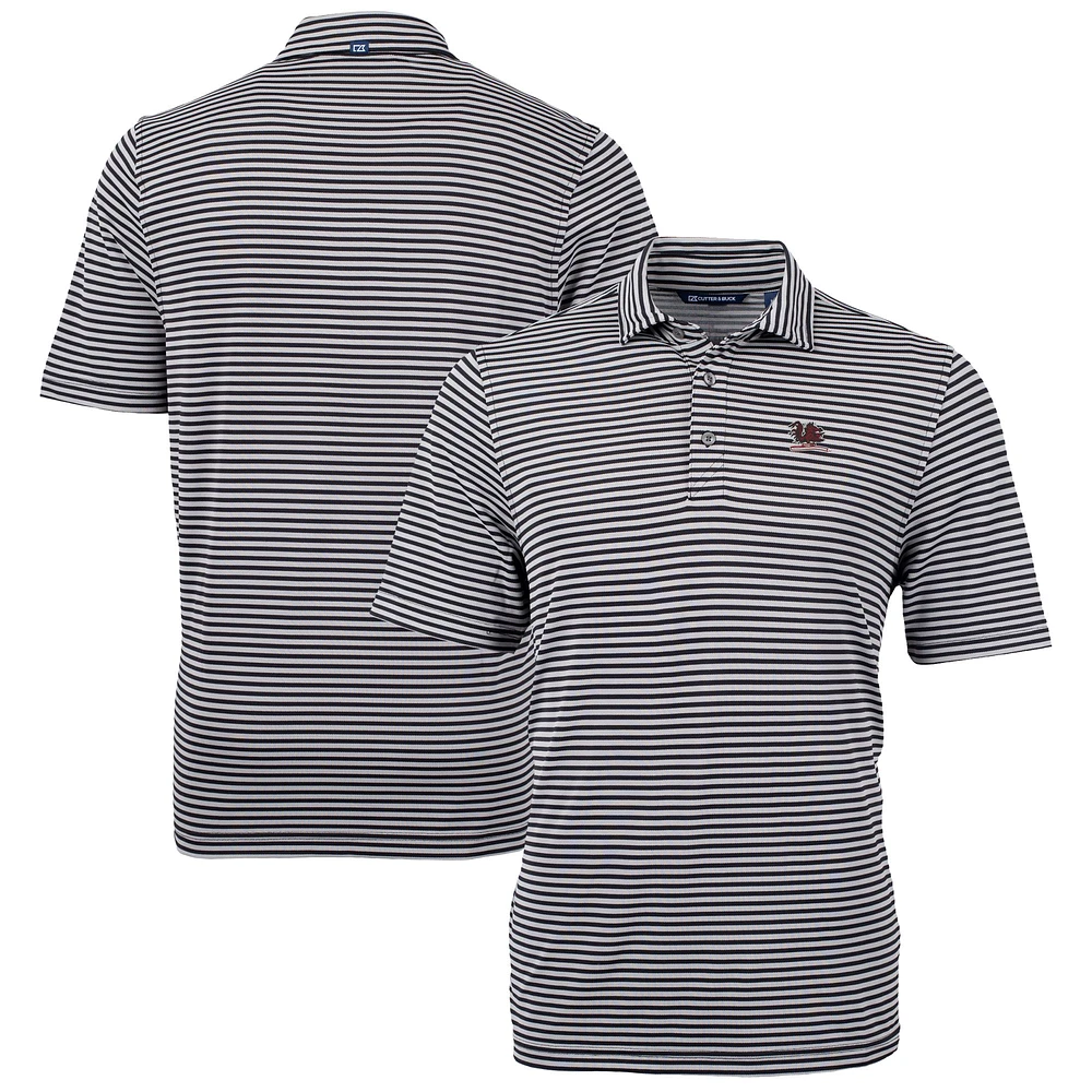 Men's Cutter & Buck South Carolina Gamecocks Vault DryTec Virtue Eco Pique Stripe Recycled Polo