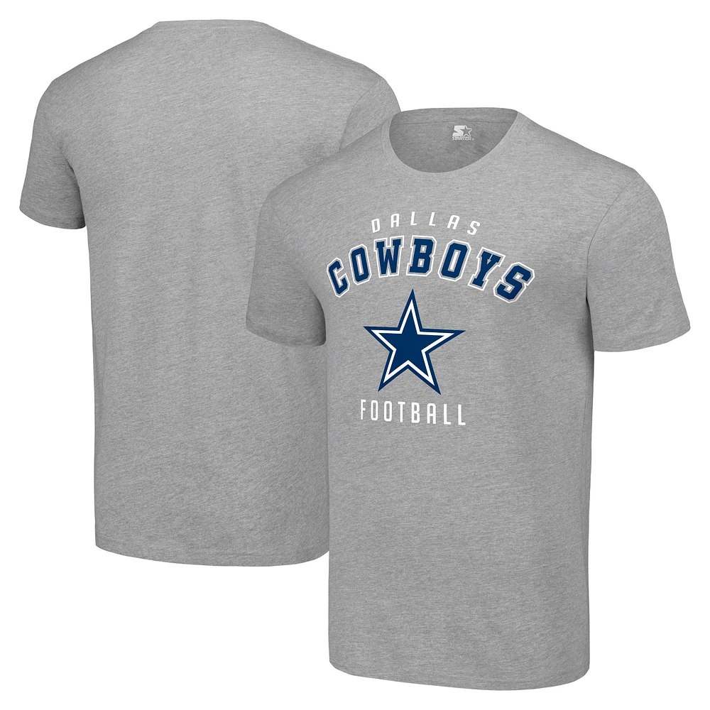 Men's Starter Heather Gray Dallas Cowboys Logo T-Shirt