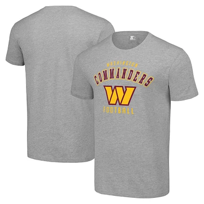 Men's Starter Heather Gray Washington Commanders Logo T-Shirt