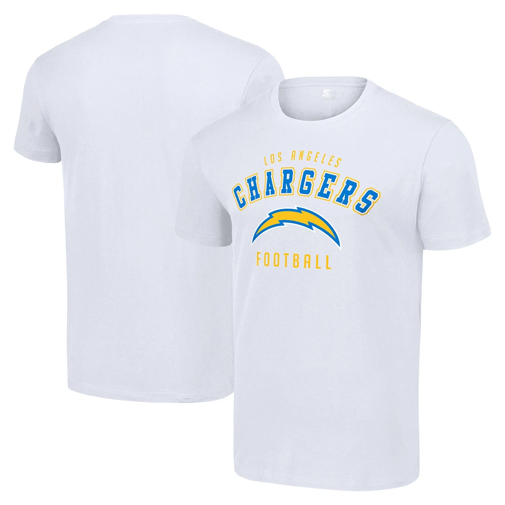 Men's Starter White Los Angeles Chargers Logo T-Shirt