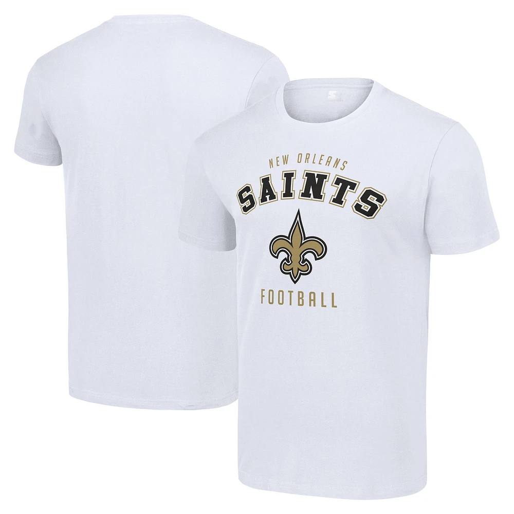 Men's Starter White New Orleans Saints Logo T-Shirt