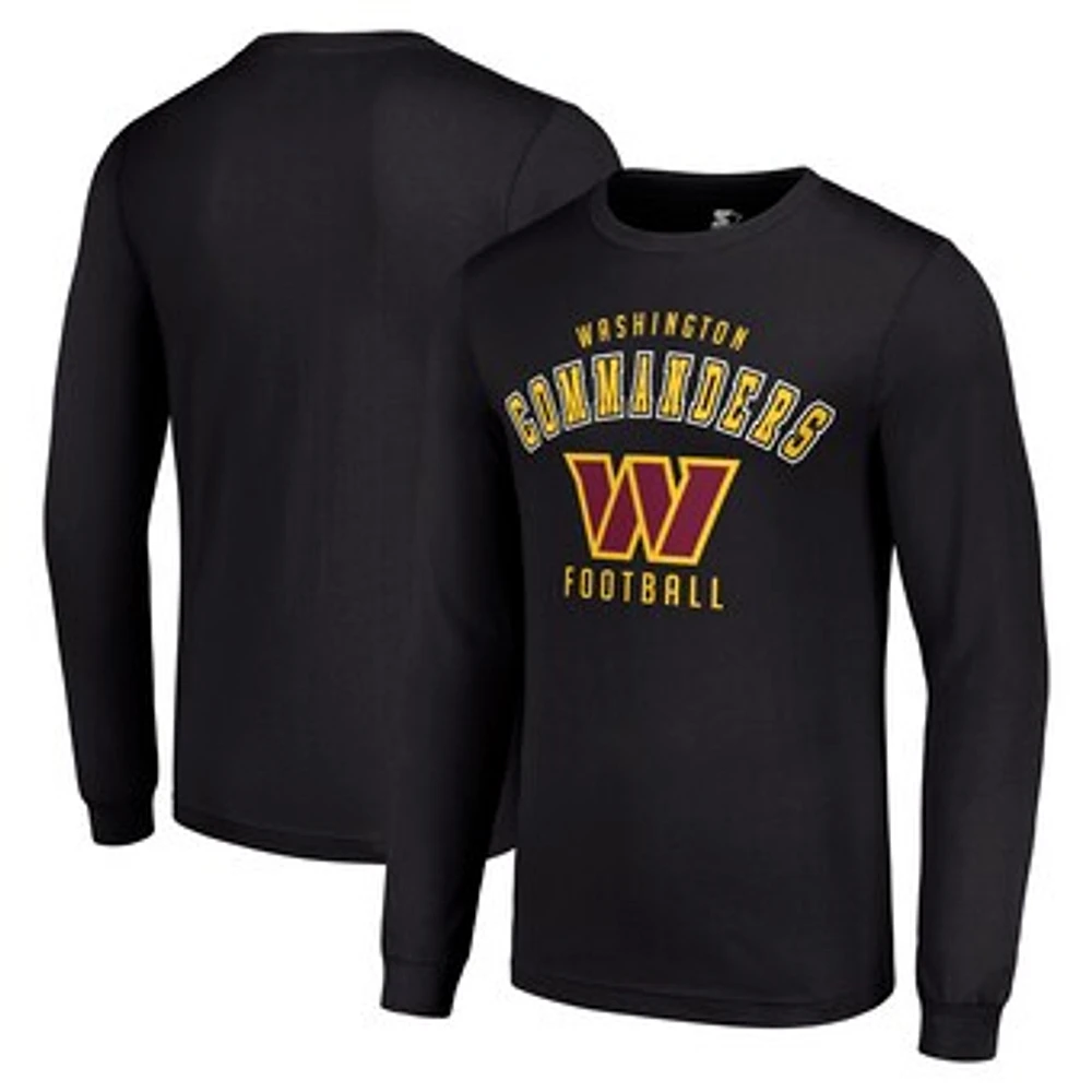 Men's Starter Black Washington Commanders Long Sleeve T-Shirt