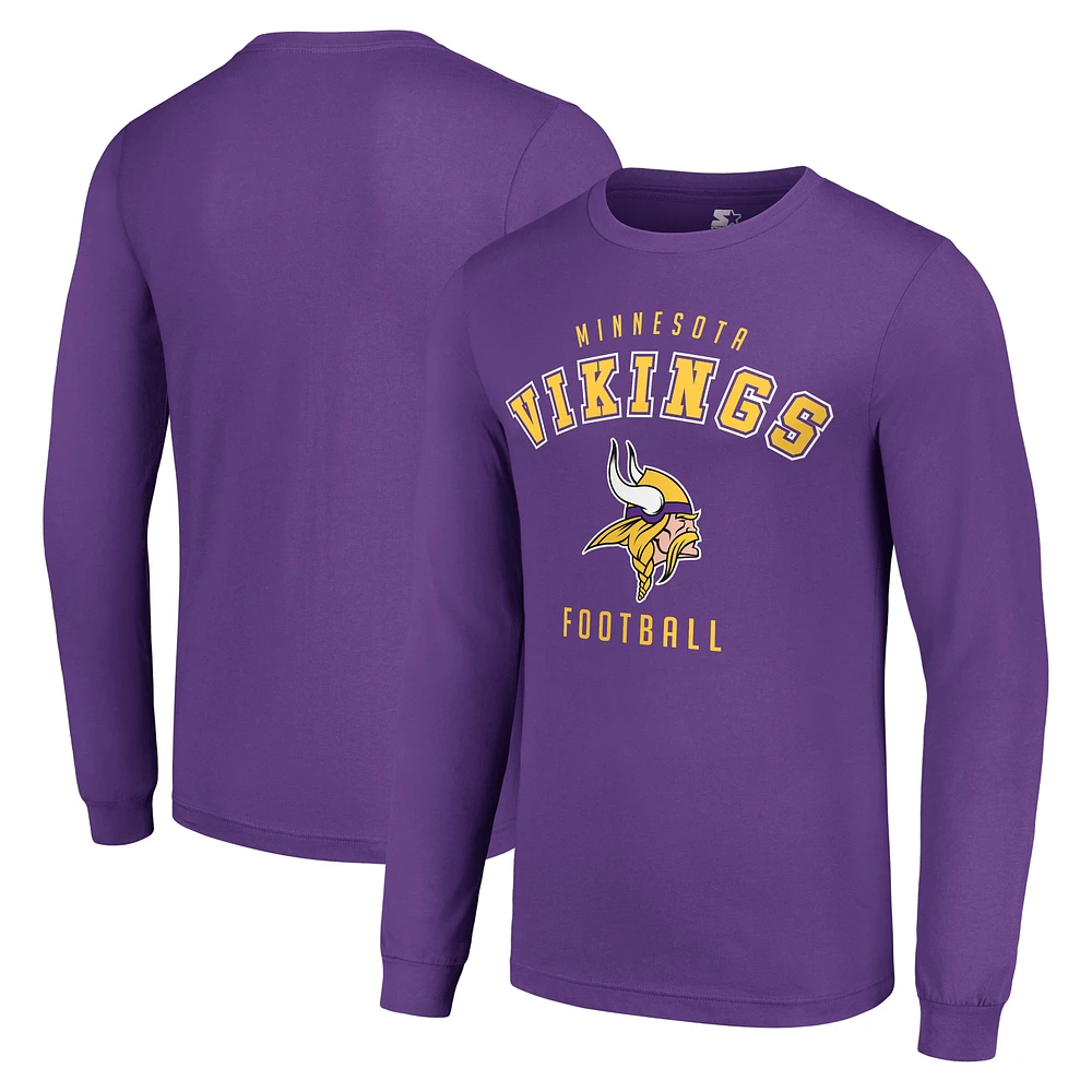 Men's Starter Purple Minnesota Vikings Long Sleeve T-Shirt