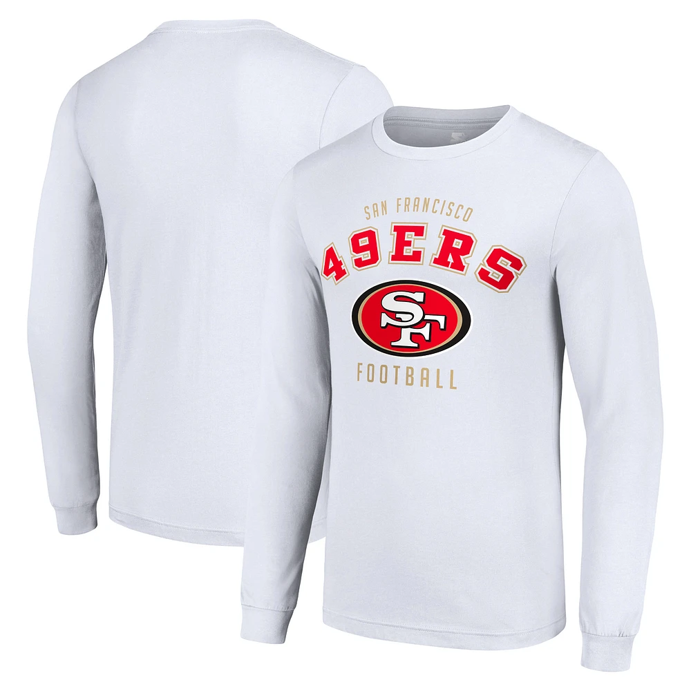 Men's Starter White San Francisco 49ers Long Sleeve T-Shirt