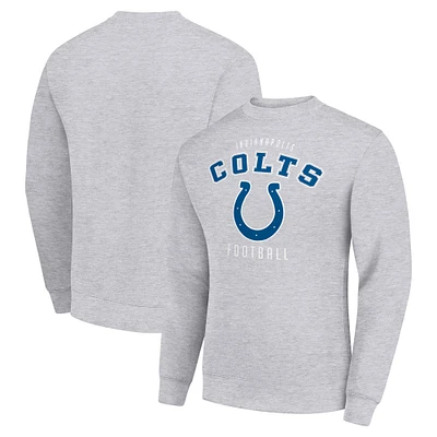 Men's Starter Heather Gray Indianapolis Colts Team Logo Pullover Sweatshirt