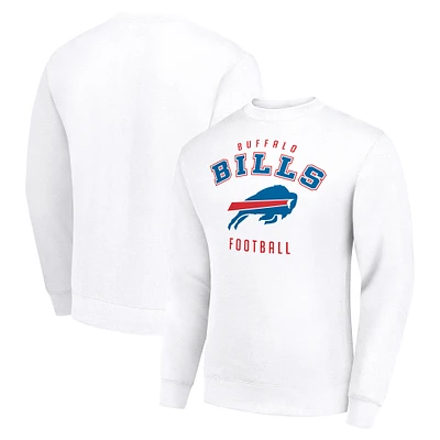 Men's Starter White Buffalo Bills Team Logo Pullover Sweatshirt