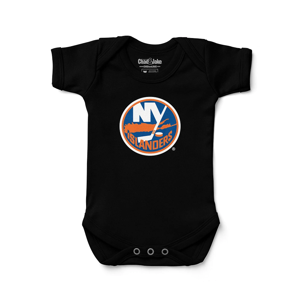 Newborn & Infant Chad Jake Black New York Islanders Primary Logo Bodysuit