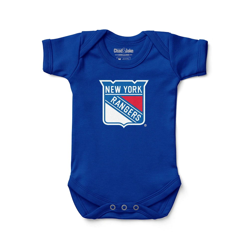 Newborn & Infant Chad Jake Blue New York Rangers Primary Logo Bodysuit