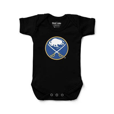 Newborn & Infant Chad Jake Black Buffalo Sabres Primary Logo Bodysuit