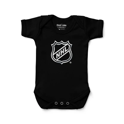 Newborn & Infant Chad Jake Black NHL Logo Bodysuit