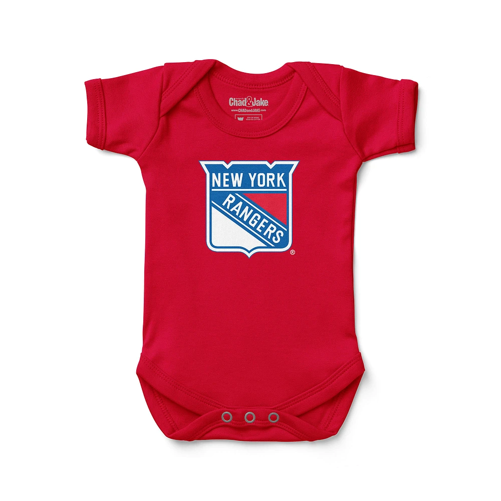 Newborn & Infant Chad Jake Red New York Rangers Primary Logo Bodysuit