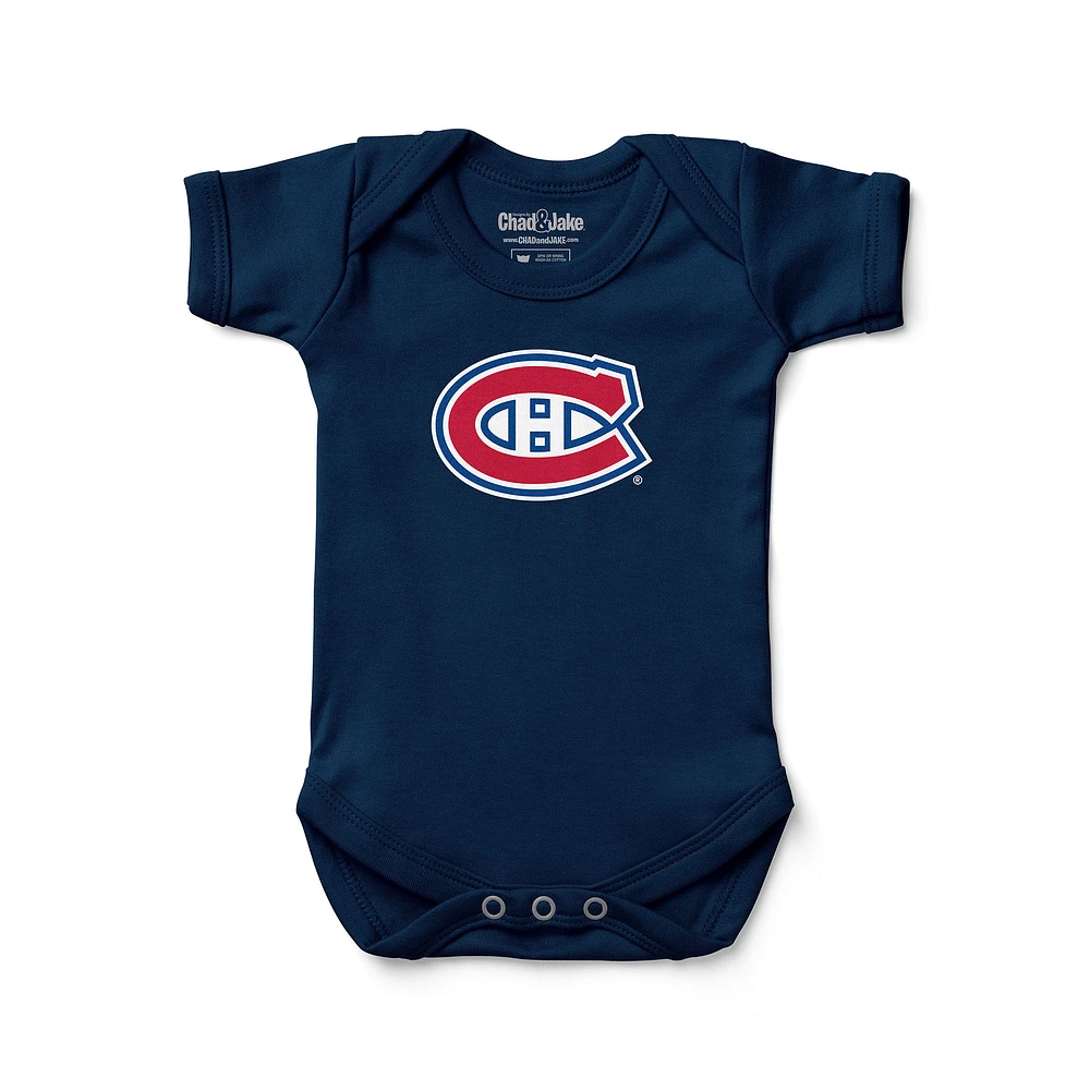Newborn & Infant Chad Jake Navy Montreal Canadiens Primary Logo Bodysuit