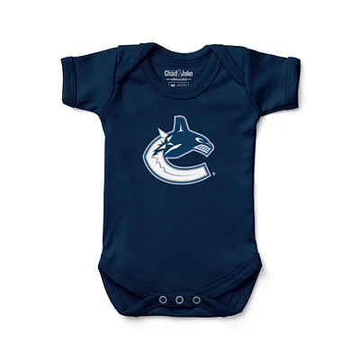 Newborn & Infant Chad Jake Navy Vancouver Canucks Primary Logo Bodysuit