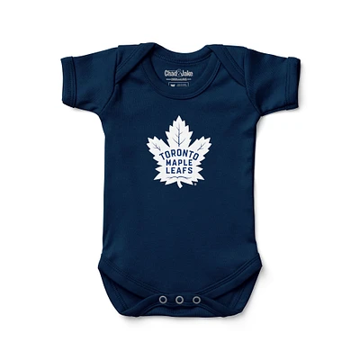 Newborn & Infant Chad Jake Navy Toronto Maple Leafs Primary Logo Bodysuit