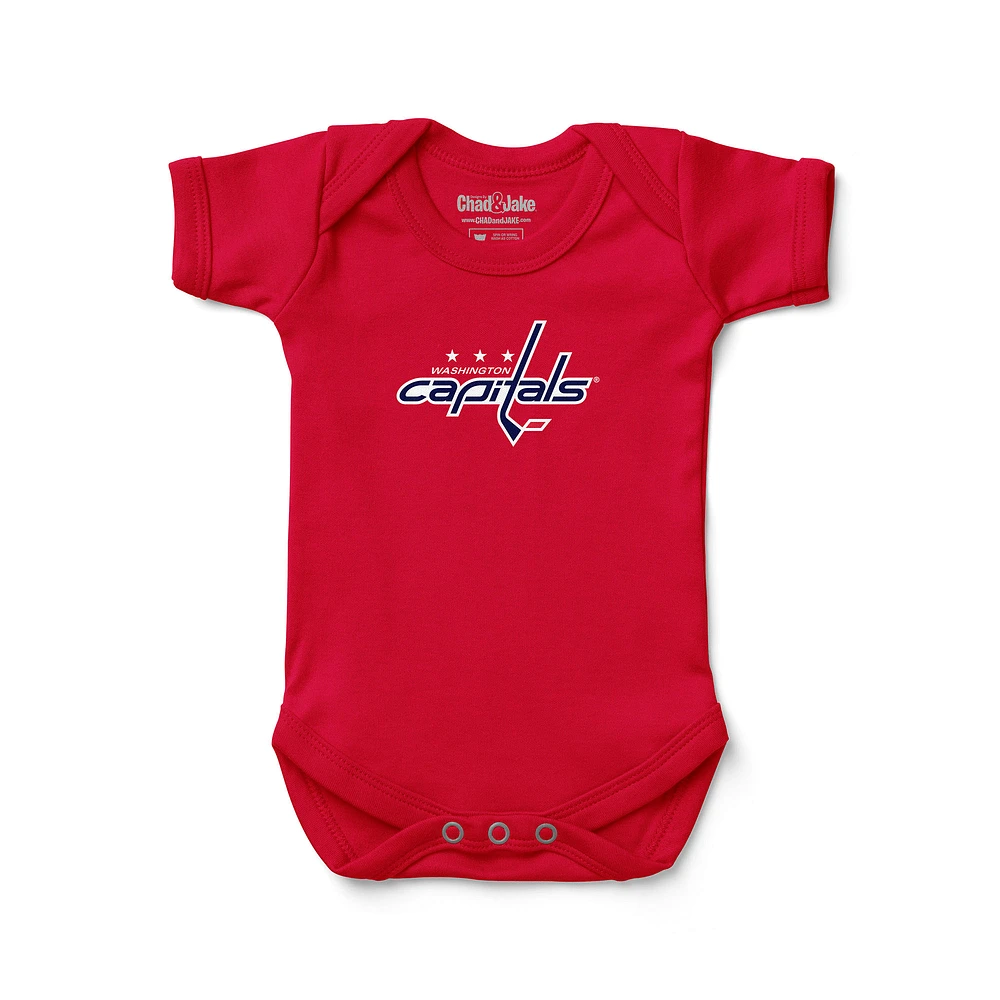 Newborn & Infant Chad Jake Red Washington Capitals Primary Logo Bodysuit