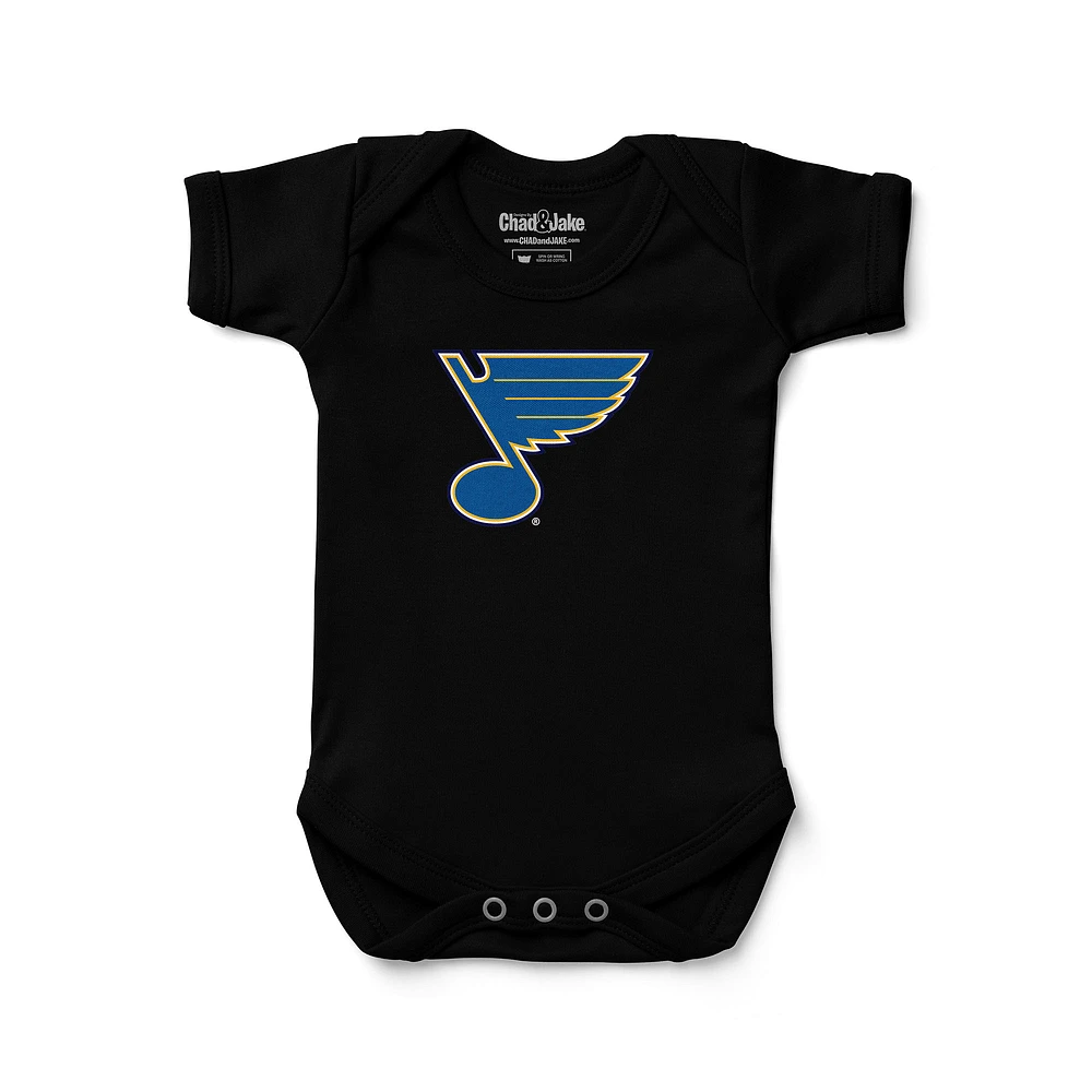 Newborn & Infant Chad Jake Black St. Louis Blues Primary Logo Bodysuit