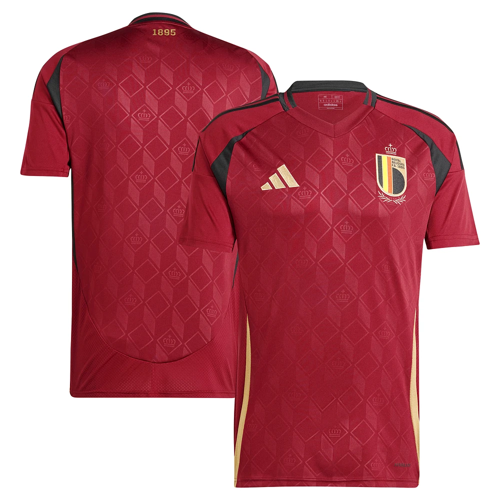 Men's adidas Burgundy Belgium National Team 2024 Home Replica Jersey