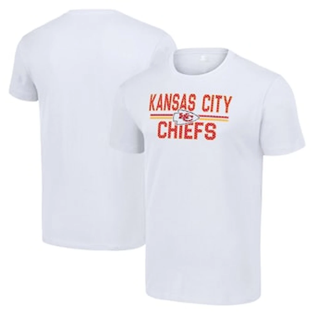 Men's Starter White Kansas City Chiefs Team Mesh Print Graphic T-Shirt