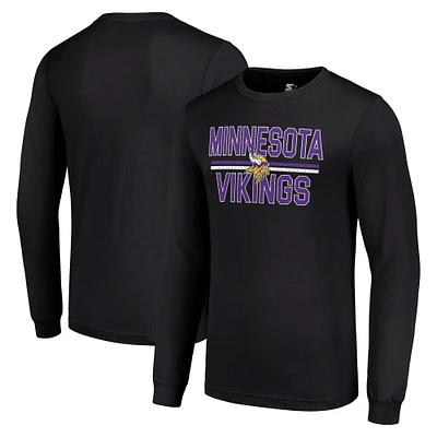 Men's Starter Minnesota Vikings Team Mesh Print Graphic Long Sleeve T-Shirt