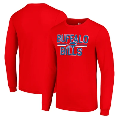 Men's Starter Buffalo Bills Team Mesh Print Graphic Long Sleeve T-Shirt