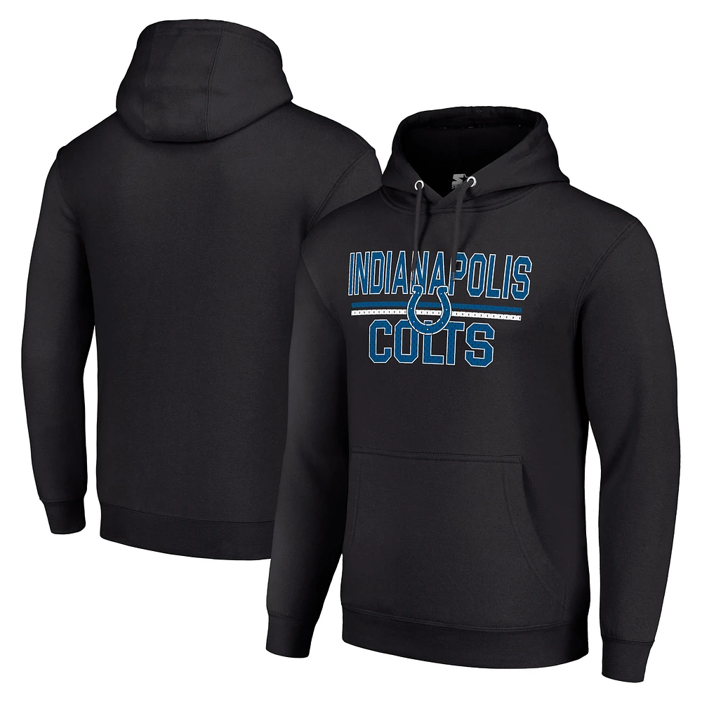 Unisex Starter Indianapolis Colts Team Mesh Print Graphic Tri-Blend Pullover Hoodie