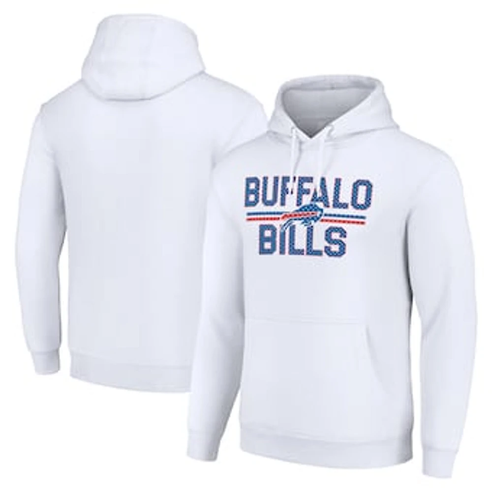 Unisex Starter Buffalo Bills Team Mesh Print Graphic Tri-Blend Pullover Hoodie