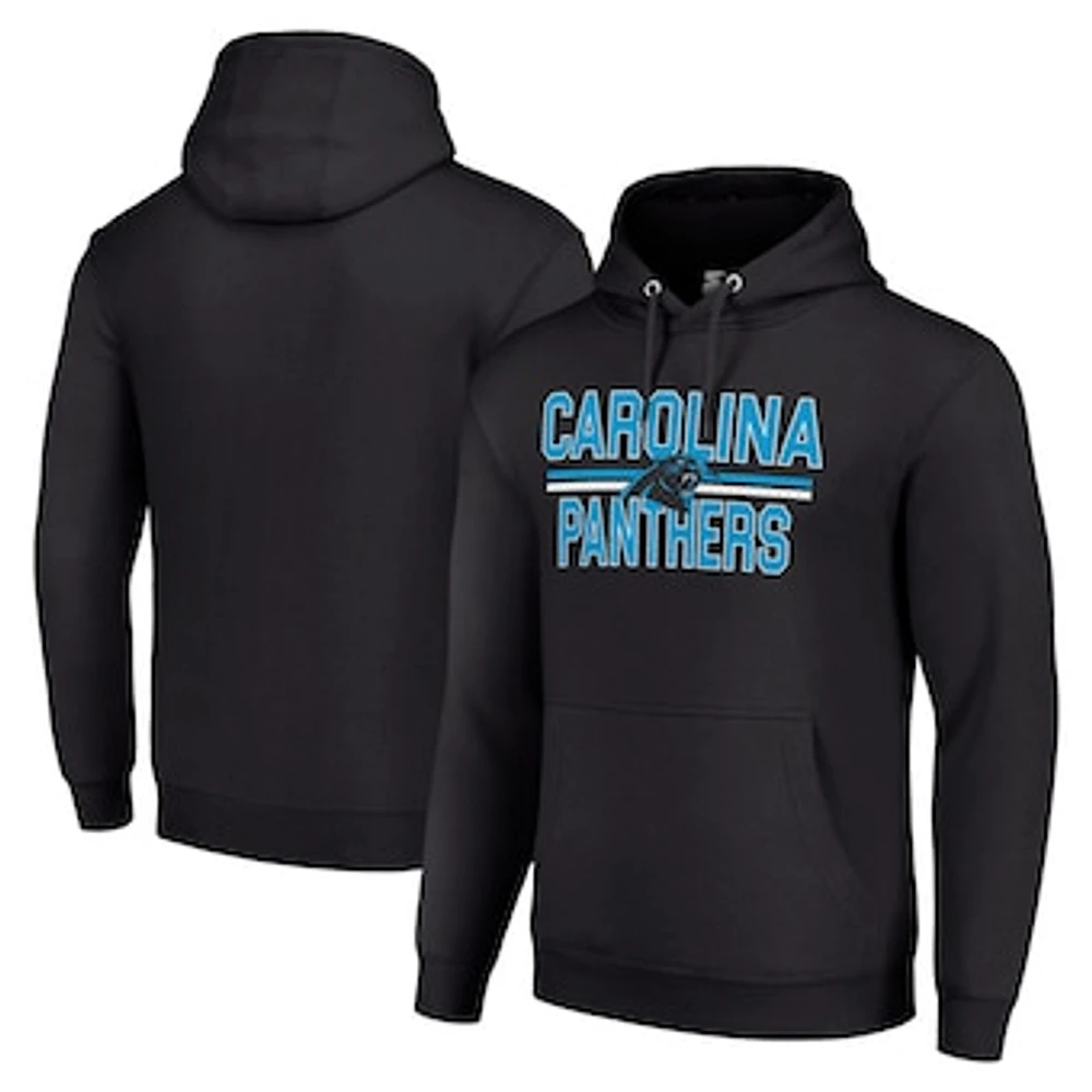 Unisex Starter Carolina Panthers Team Mesh Print Graphic Tri-Blend Pullover Hoodie