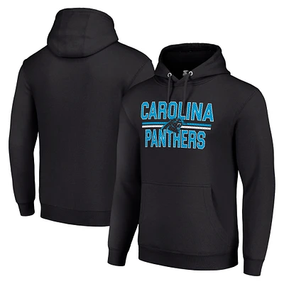 Unisex Starter Carolina Panthers Team Mesh Print Graphic Tri-Blend Pullover Hoodie