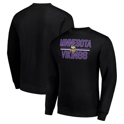 Men's Starter Minnesota Vikings Team Mesh Print Graphic Pullover Sweatshirt