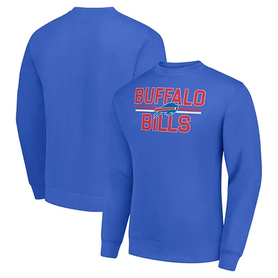 Men's Starter Royal Buffalo Bills Team Mesh Print Graphic Pullover Sweatshirt