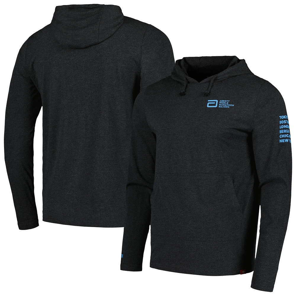 Unisex Sportiqe Heather Black Abbott World Marathon Majors Rowan 6 City Tri-Blend Pullover Hoodie