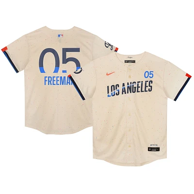 Preschool Nike Freddie Freeman Cream Los Angeles Dodgers 2024 City Connect Limited Player Jersey