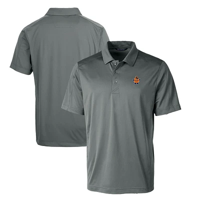 Men's Cutter & Buck Gray Syracuse Orange Big Tall Prospect Textured Stretch DryTec Polo
