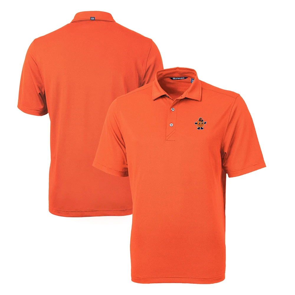 Men's Cutter & Buck Orange Syracuse Big Tall Virtue Eco Pique Recycled DryTec Polo