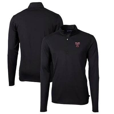 Men's Cutter & Buck Texas A&M Aggies Big Tall Virtue Eco Pique Recycled Quarter-Zip DryTec Top