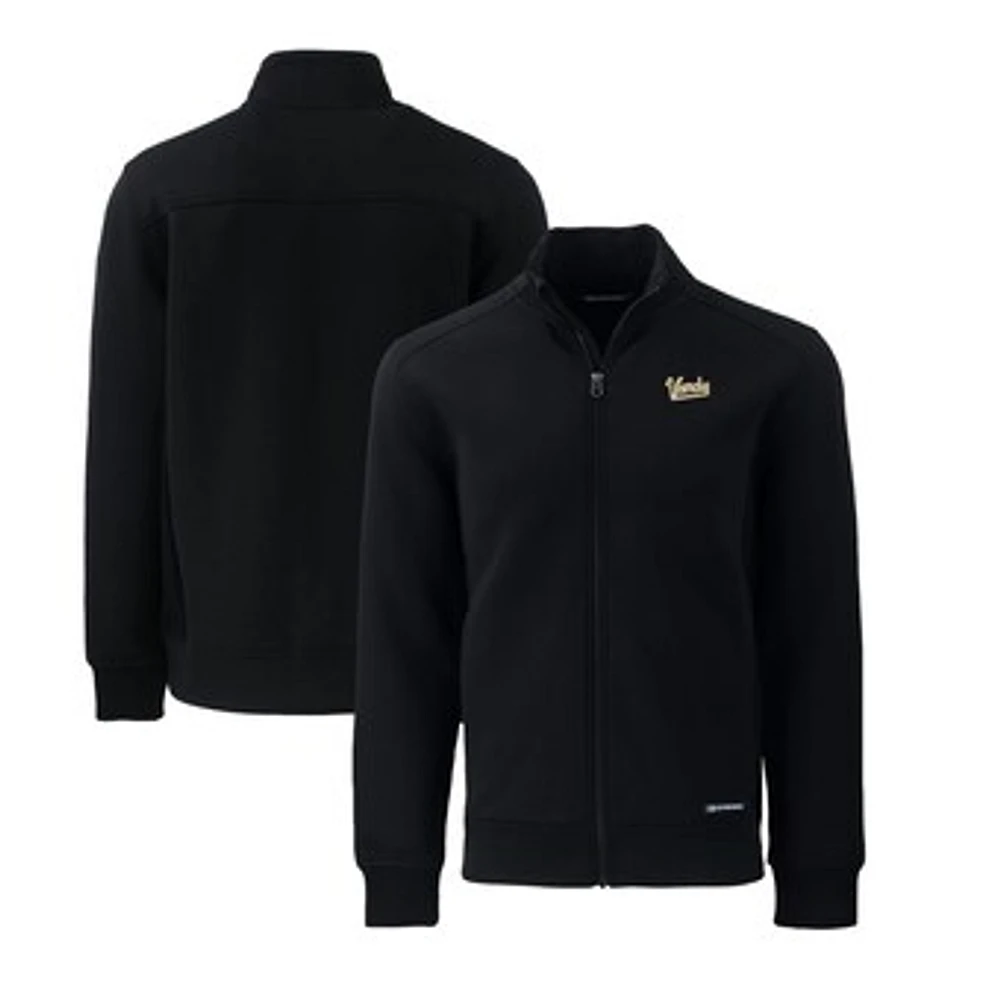 Men's Cutter & Buck Black Vanderbilt Commodores Big Tall Roam Eco Recycled Full-Zip Jacket