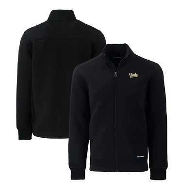 Men's Cutter & Buck Black Vanderbilt Commodores Big Tall Roam Eco Recycled Full-Zip Jacket