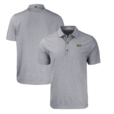 Men's Cutter & Buck Heather Vanderbilt Commodores Big Tall Forge Eco Stripe Stretch Recycled Polo
